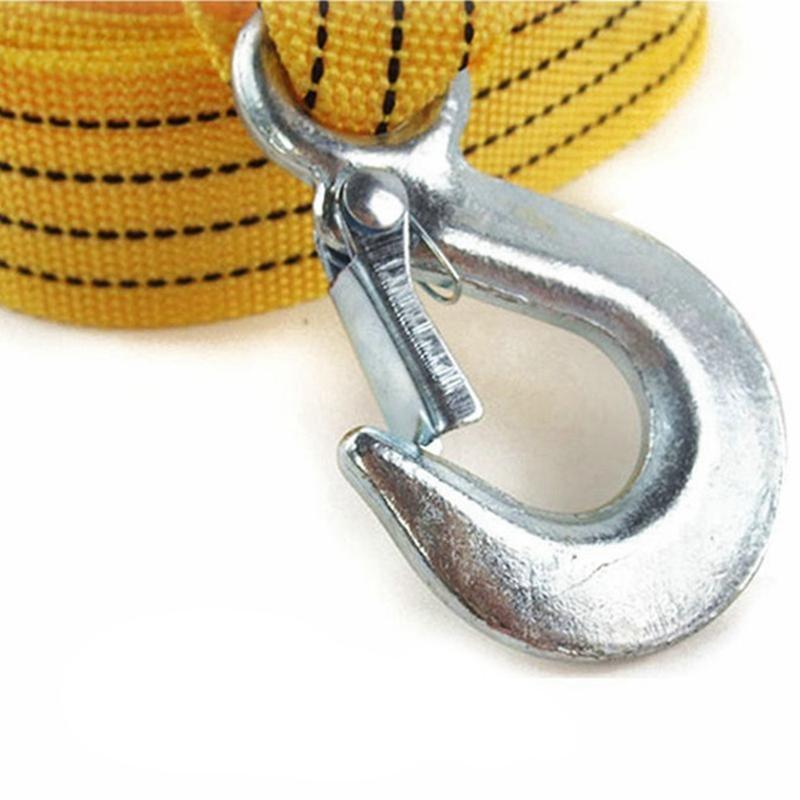 Correa de remolque Universal para coche, cuerda de remolque resistente de 3M, alta resistencia con ganchos de seguridad