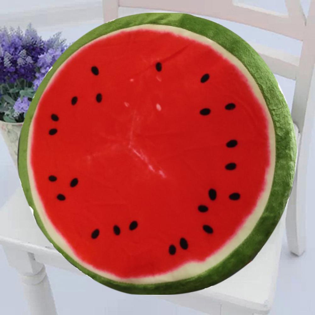 Weiches rundes Kissen, Plüschkissen, Orange, Kiwi, Wassermelone, Obst, Spielzeug, Sitzpolster