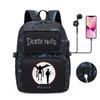 Riman Death Note Peripheral Backpack, Youth Student Schoolbag, Large-Capacity Outdoor Travel Backpack