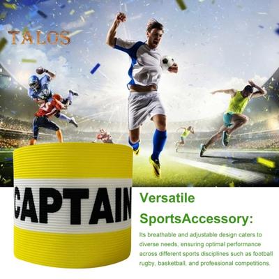 Brazalete de capitán de fútbol Banda para jugadores de deportes al aire libre Brazalete elástico de nailon ajustable para fútbol Rugby Baloncesto