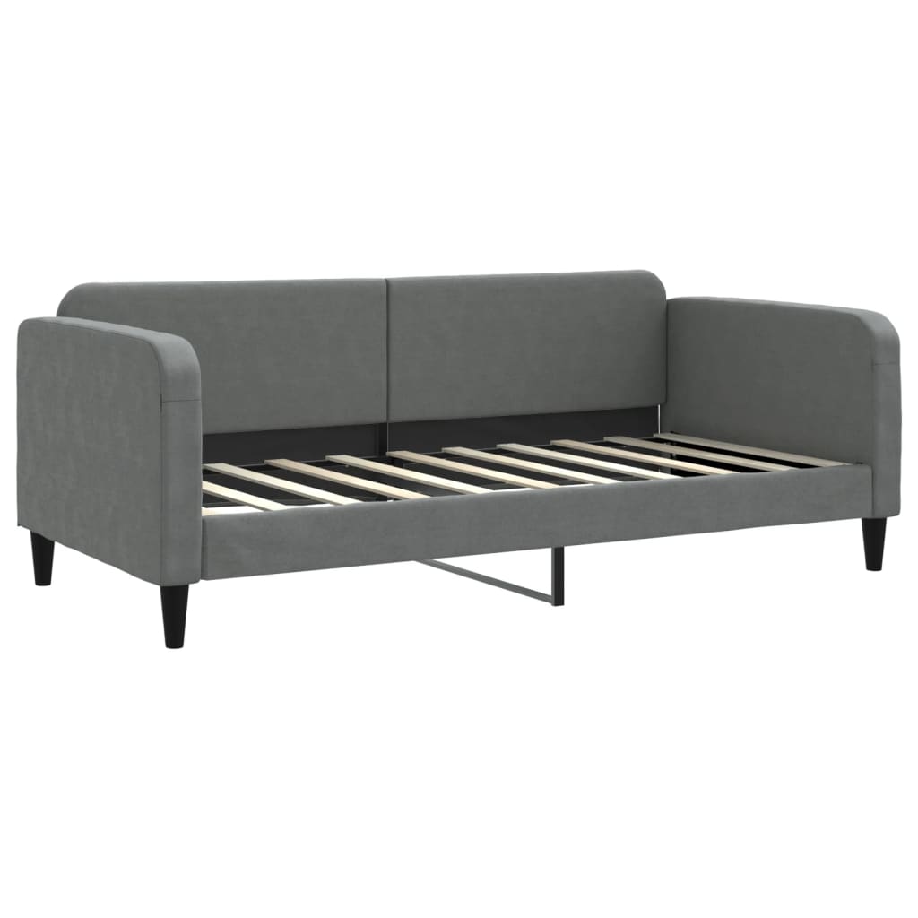 Daybed Dark Grey 90x190 Cm Fabric