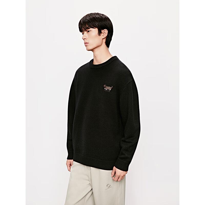 GXG Herren Dackel Logo Lässiger Strickpullover