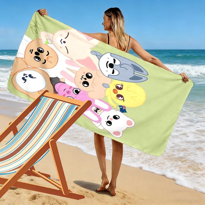 Skz Fanart 2D Flat Print Beach Towel, Large Soft Quick Dry Towel for Beach Camping SwimmingZSTJ0915097