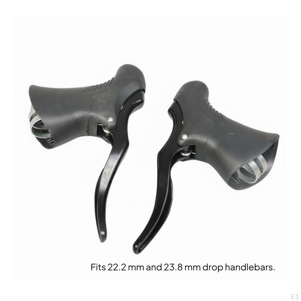 2 Pieces Road Bike Brake Lever Lightweight Aluminum Alloy Ergonomic Design for Commuting