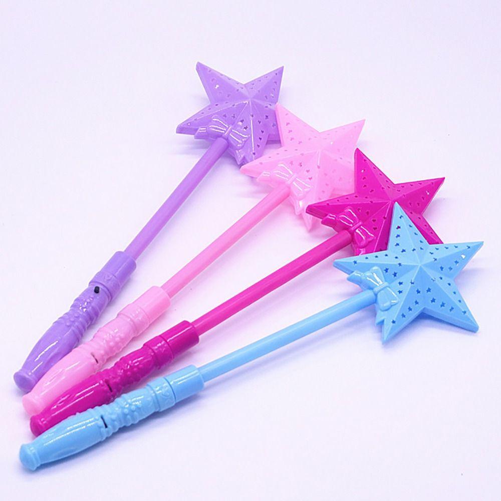 Dark Concert Party Props Cartoon Gift Luminous Hollow Star Rod LED Flashing Light-Up Luminous Stick Glowing  Light-up Wand
