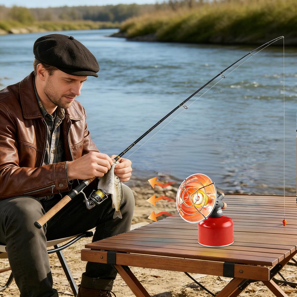 Chauffage d'extérieur, Chauffage à gaz radiant sans fil monté sur le dessus, Convient pour les patios, le camping, la pêche et les garages.