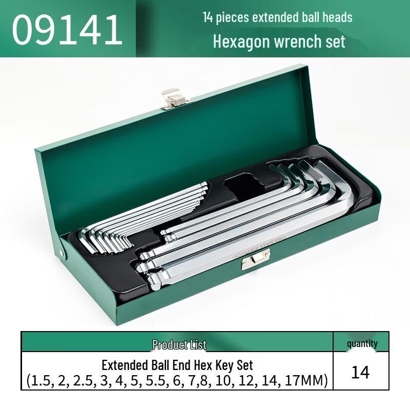 SATA 14-Piece Extended Ball-End Hex Key Set