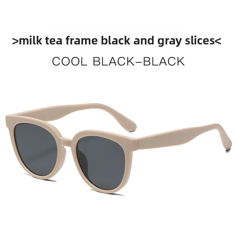 

Liu Yifei Red Bean Style Sunglasses Cat Eye Fashion Uv400 For Travel And Parties BeigeFrameGray