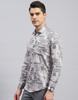 MONTE CARLO Mens Brown Printed Collared Neck Full Sleeve Slim Fit Shirt