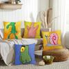 Art Monster Squid S-SquarePants Octopus Brother Pillow Case Home Cushion Cover Suitable For Office Sofa Car Suitable For All