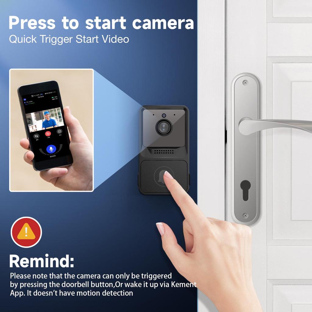 Smart Low-Power Wireless Doorbell with Mobile Remote Control and Visual Monitoring