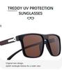 KAJILA Men's European 2025 Stylish Polarized Square Frame Sunglasses with Hinged Temples for UV Protection