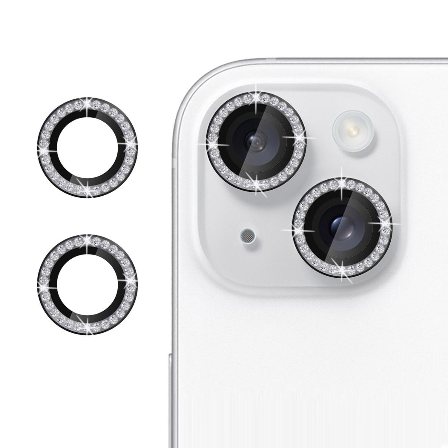 

Защитное стекло для камеры iPhone 13/13 mini, дизайн «кольцо с бриллиантом» Black