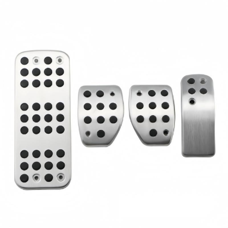 

Накладки на педали из нержавеющей стали AT MT для Peugeot 308 II T9 хэтчбек 2014~2021 педаль газа и тормоза, противоскользящие накладки на педали