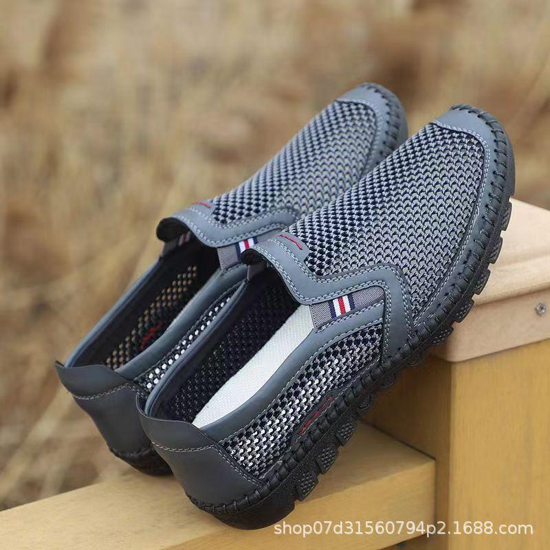 Customized South East Asia casual shoes men's leather shoes breathable versatile men's soft sole low-top foreign trade sandals mesh shoes
