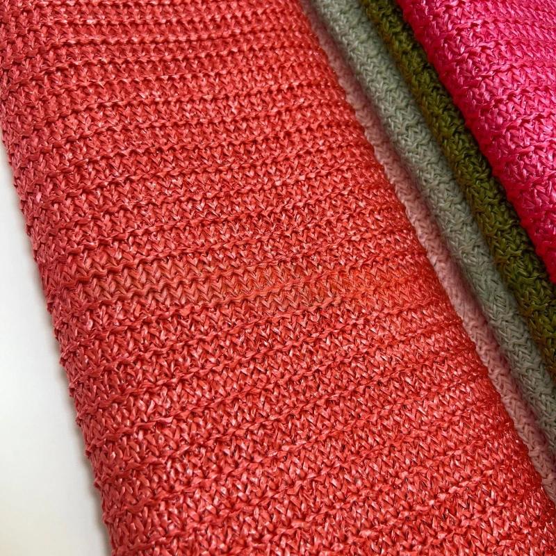 1 Yard PP Raffia Gewebter Stoff Atmungsaktiv Umweltfreundlich PP Stroh Handstrickmaterial Handgefertigt DIY Strand Stroh Handtaschenmaterial