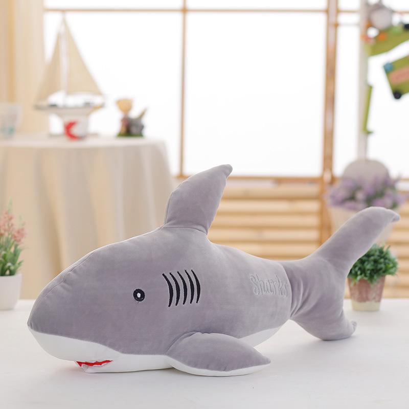 

Plush Toy Shark Doll White Shark Rag Doll Long Dolphin Throw Pillow Creative Girl Birthday Gift Children S Doll 60cm（0.3kg）