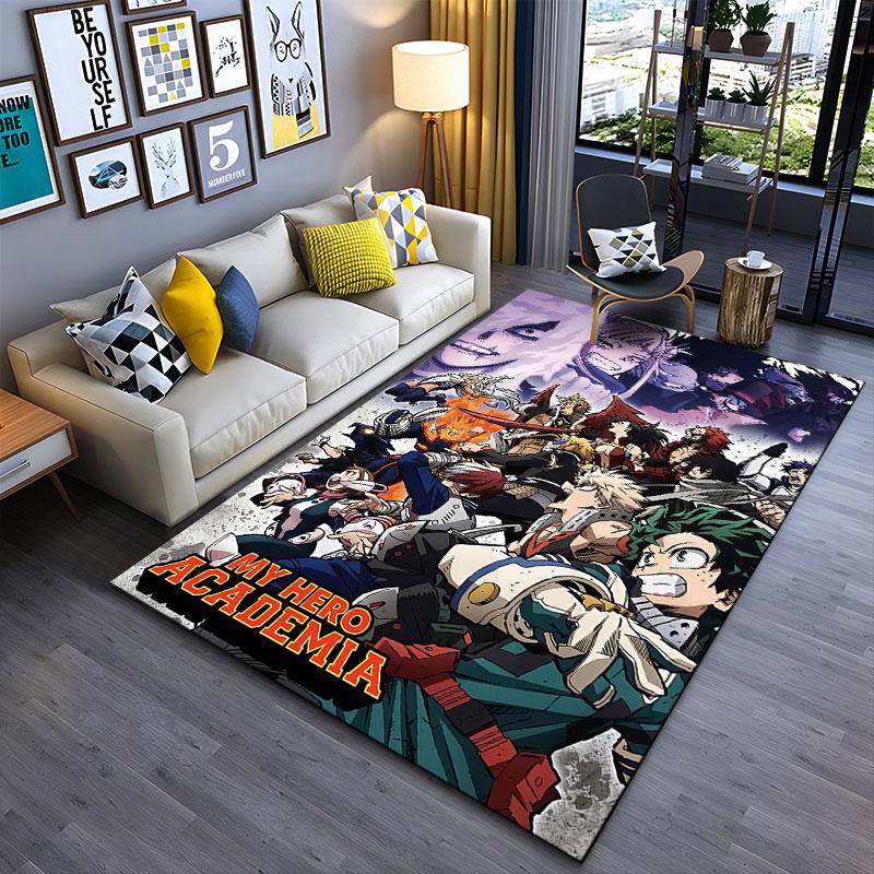 My Hero Academia Action Scene suitable as a non-slip mat for the living room or bedroom sofa