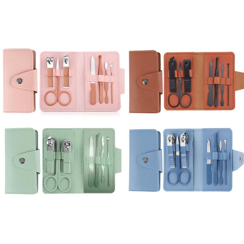 Set Manicure 7 Pezzi/Set Set Tagliaunghie Pratico Set per la Cura delle Unghie Strumenti Tagliaunghie in Acciaio Inossidabile per Viaggio Casa