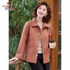 YUZHAOLIN Women's Mid-Aged Autumn Jacket Windbreaker Y51D013