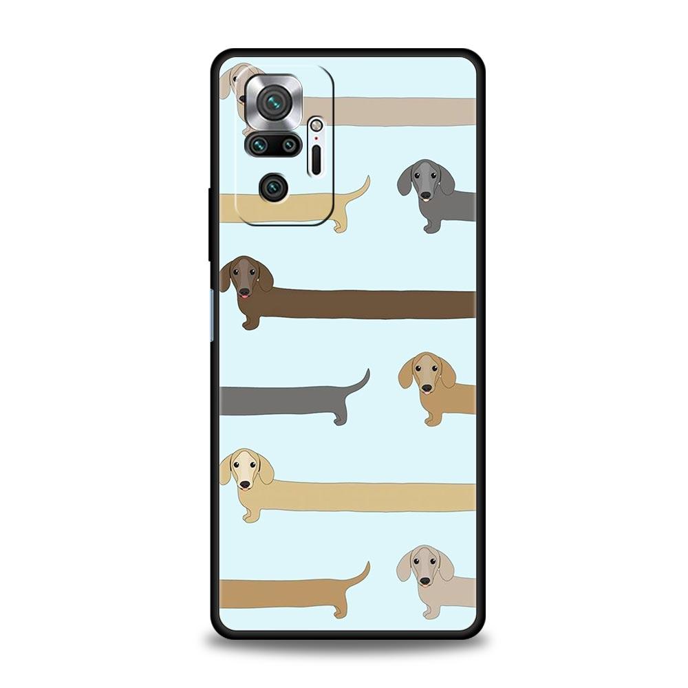 Dachshund Sausage Dog Phone Case For Xiaomi Redmi Note 14 13 5G 10 11 12 Pro Plus 4G 14C 13C 12C 10C Black Cover