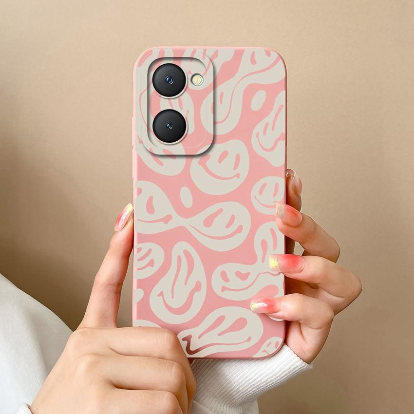 For Vivo Y03t U5x Y18i Y18t Y02t Y400 Pro iQOO Z9 Lite Fashion Label Patterns Phone Cover Screen Protector Anti Fall Shell For Vivo Silicone Soft Case