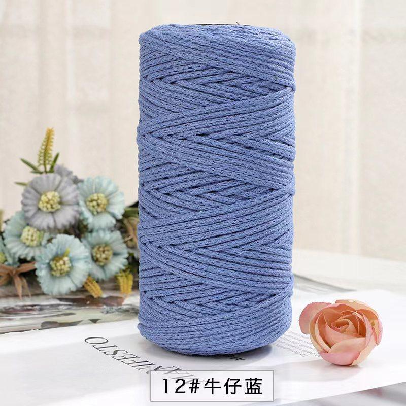 150g/150m 2mm Round Strand Hollow Yarn,European Hook Bag Core Diy Thread,Many Colors,Hand-knitted Crochet Matching Crocheting
