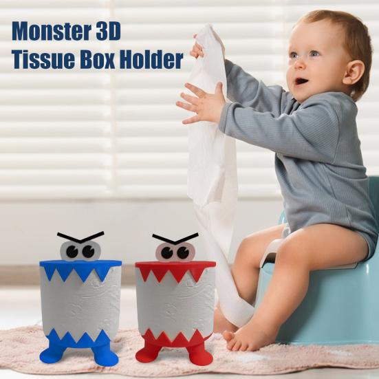 Toilet Roll Holder Paper Rack Cartoon Shape Universal Easy to Install Bathroom Free Standing Countertop Tissue Holder