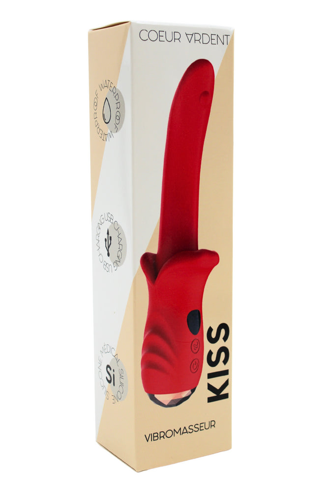 Vibromasseur Rouge Ultra Souple Kiss – Usk V35