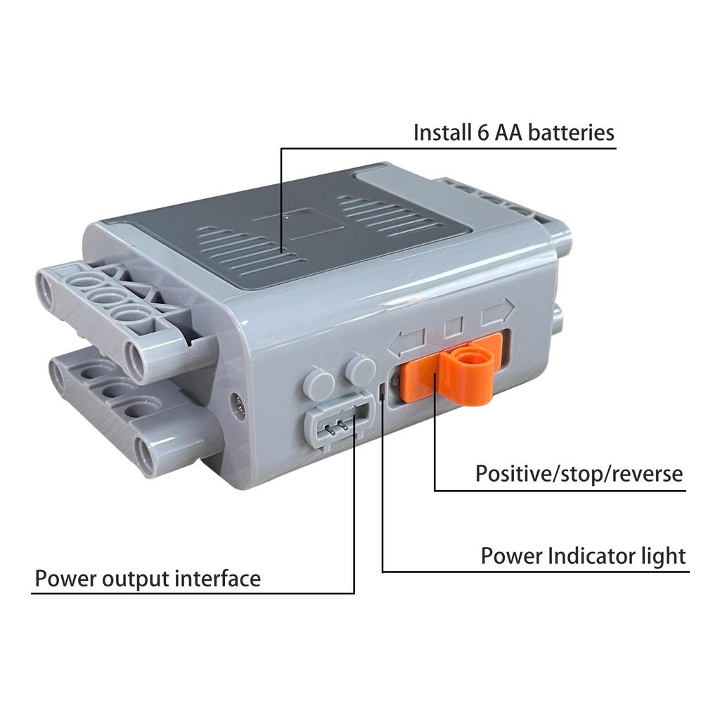 Diy 5292 Monster Motor Compatible Tech Part  8881 Aa Battery Box Building Block Moc Off-Road Vehicles Sports Car Power Functions