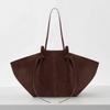 Retro Suede Tote Bag: Large Capacity Shoulder Bag with Mochi Texture for Women