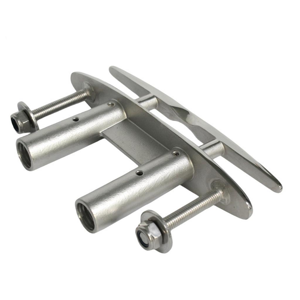 Expandable Stainless Steel Boat Cleat Having Smooth Ergonomic Finish Ideal For Limited Areas On Vessels