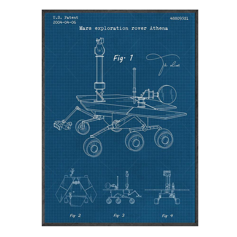 Saturn V Apollo Rakete NASA Weltraumforschung Patent Diagramm Blaupause Büro Poster Wand Kunst Leinwand Druck für Home Office Deco