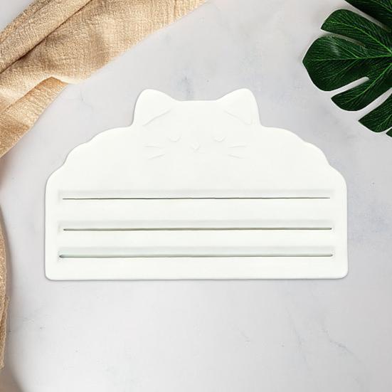 Mačkadlo na kočičí krmivo 3 přihrádky Škrabka na kočičí pamlsky ve formě tyčinky 3D tištěný proužek s kočičí svačinkou Krmicí nástroj pro pyré Lízací mokré pamlsky