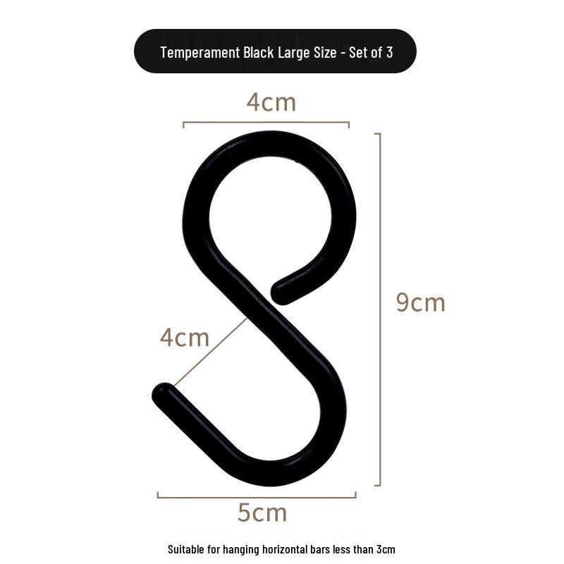 Anti-Drop Multi-Functional S Hook for Keys, Clothes, Hats, Bags, and More