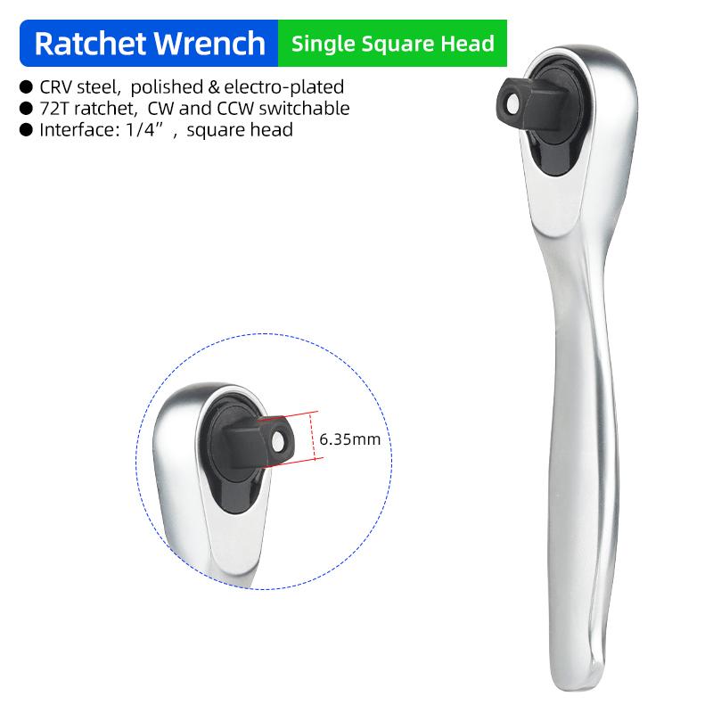 Bicycle Mini Socket Ratchet Wrench 72-tooth Double Ended Optional Screwdriver Hex Torque Spanner Car &Bike Quick Repair Tool