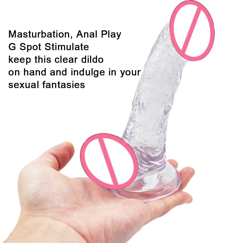 Little Moon Transparent Crystal Beginner's Suction Cup Dildo Vibrator
