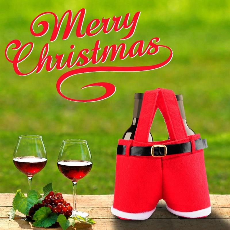 Efficient Stocking Style Holiday Gift Bags User Friendly Fabric Candy Pouches Multipurpose Bottle Cover For Christmas