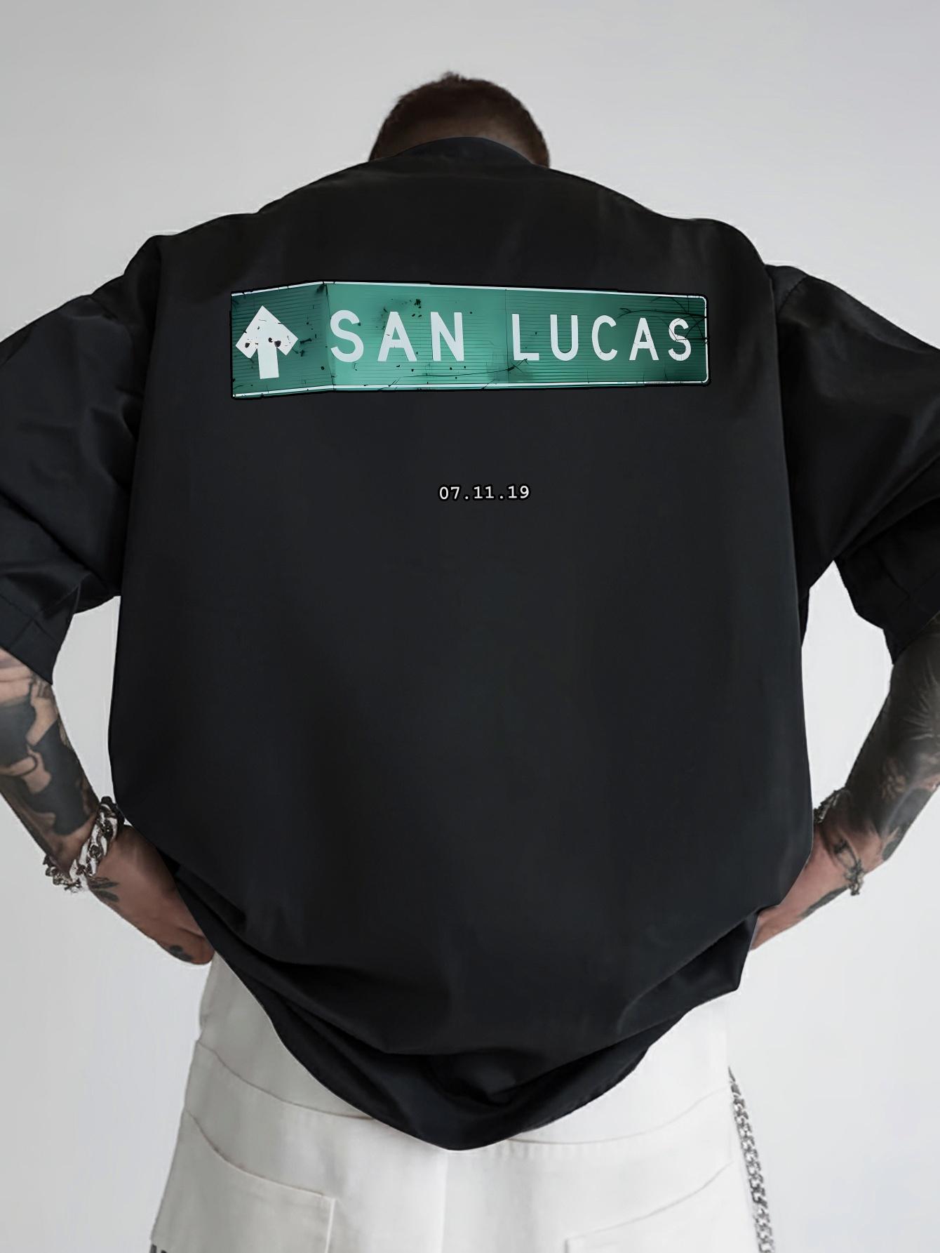 

Retro Rock Band Graphic T-shirt - San Lucas Design with Green & White Print XXXXL