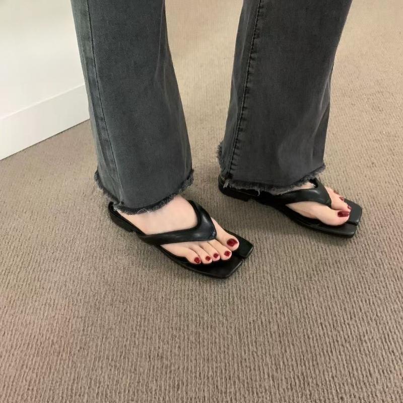 Mode Mode Flach Damen Mittelhohe Absätze Pantoletten Zehentrenner Hausschuhe 2025 Neu Sommer Damen Schuhe Damenabsätze Hausschuhe Pumps Schuhe