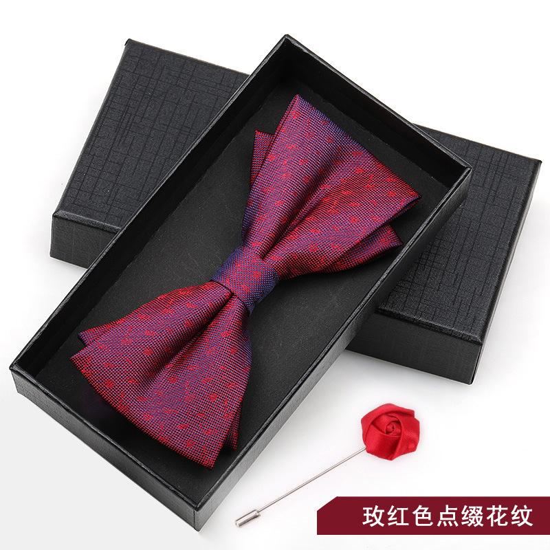 Bow Tie Men'S Wedding Groom Best Man Red Suit Shirt British Brothers Korean Bow Women'S Gift Box