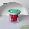 Korea Style Heat-Resistant Glass Lunch Box For Man Women Vertical Stripe Bento Box Clear Food Container Microwave Oven Safe