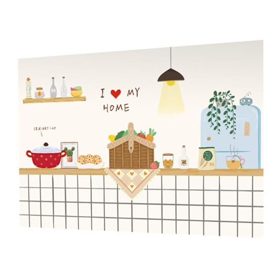 Yousheng Oil Proof Wall Stickers Kitchen Backsplash Wall Protector Waterproof Heat Resistant Static Sticker for Kitchen Dining Room Countertop