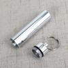 Aluminum Alloy Portable Pill Case Waterproof Keychain Hanging Capsule Bottle Container Outdoor Camping Travel Tablet Storage Box