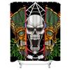 Tuniu Aztec Skull Shower Curtain Cool Tribal Art Scary Horror Room Decor Wall Hanging Bathroom Decor