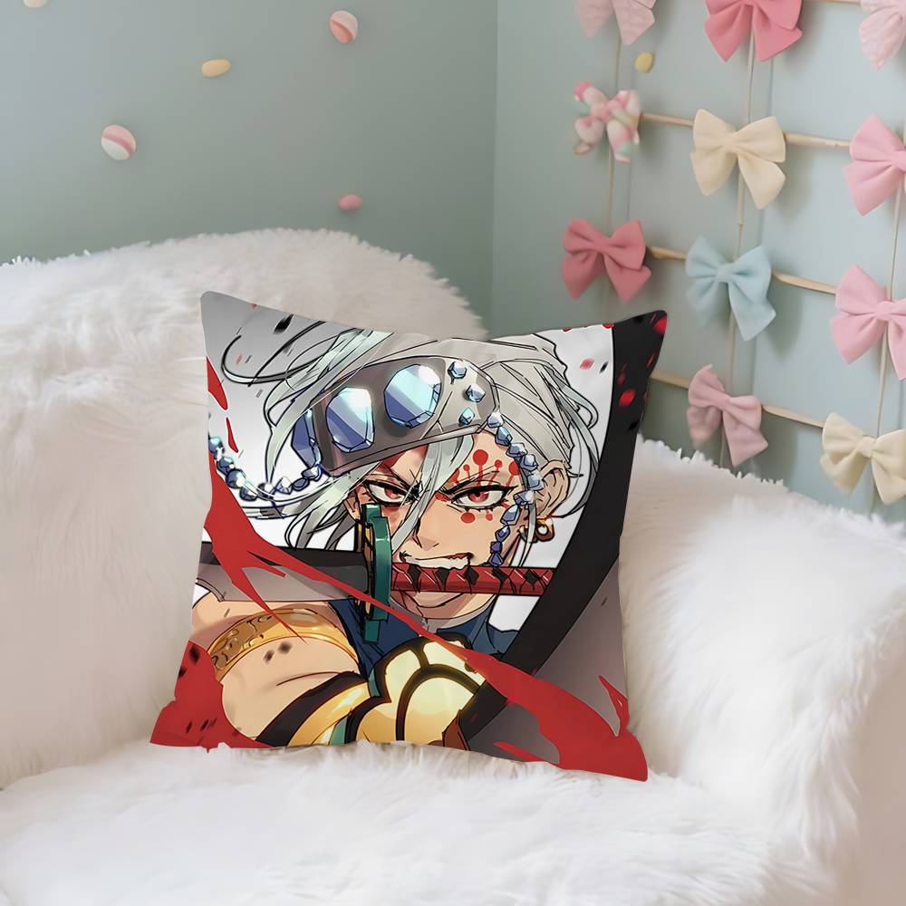 T-Tengens Uzuis Case Plush Fabric Soft Pillowcase Double Sided Print Cushion Cover Household Gifts