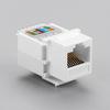 White Module Coupler Cat5e Cat6 Computer Socket Module Wall Adapter RJ45 Ethernet Module
