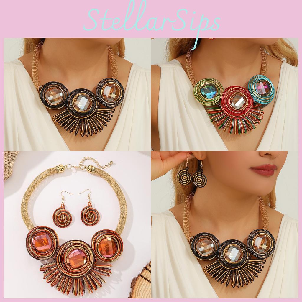 New Summer Jewelry Set Featuring Crystal And Alloy Pendants For Fashion And Gift Use