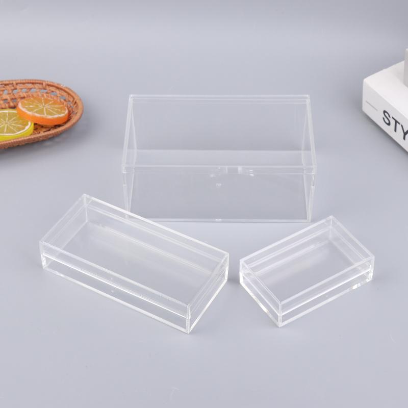 Thickened Rectangular Acrylic Storage Box High Transparency Food Gift Packaging Plant Landscaping Transparent Box