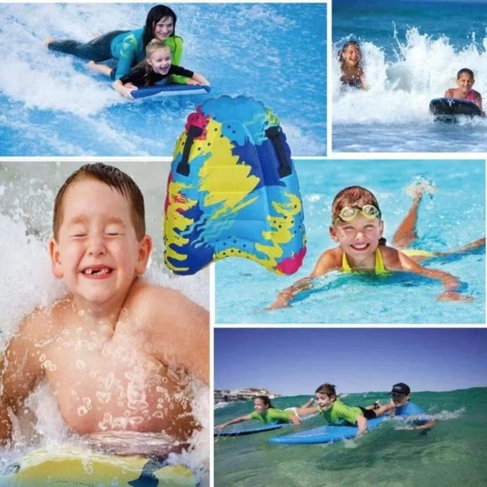 80×60cm Inflatable Bed Floating Swimming Mat Durable Water Surf Bodyboard  Adult & Kids